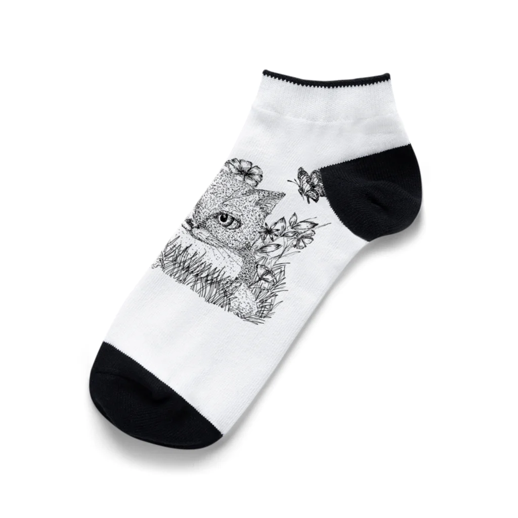 ハチワレ事務所のハチワレ猫 Ankle Socks