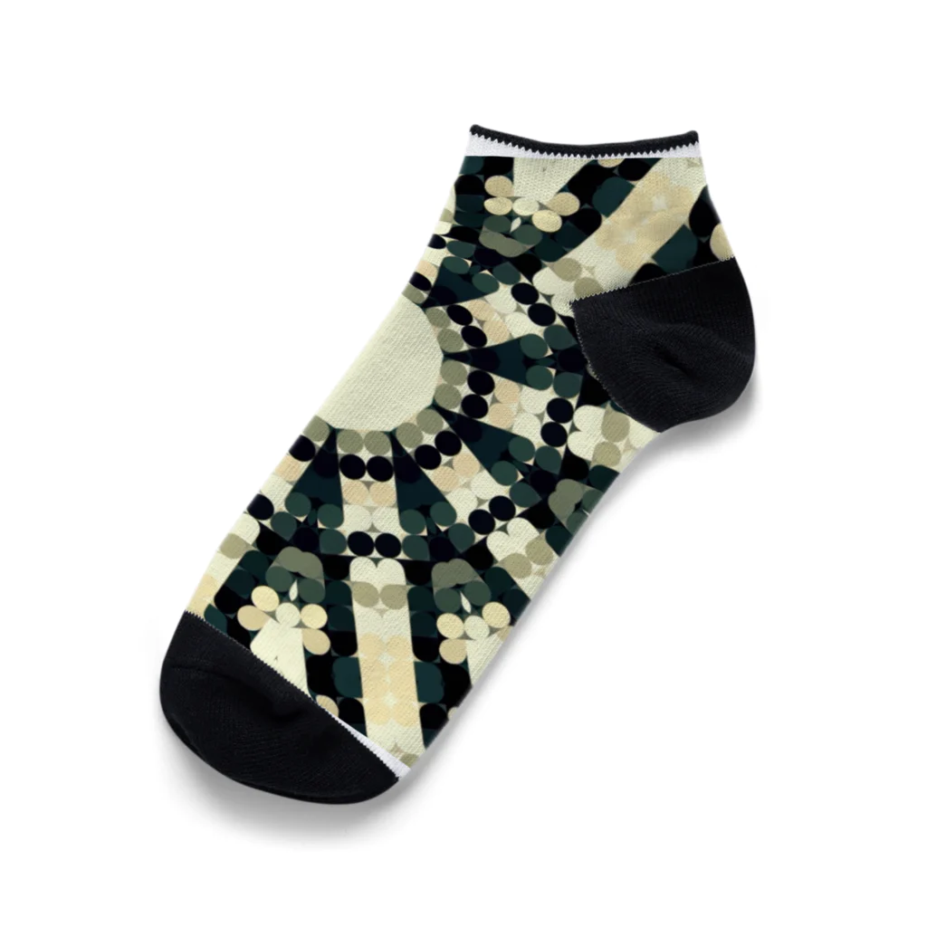 after the rainのKaleidoscope dot olive  Ankle Socks