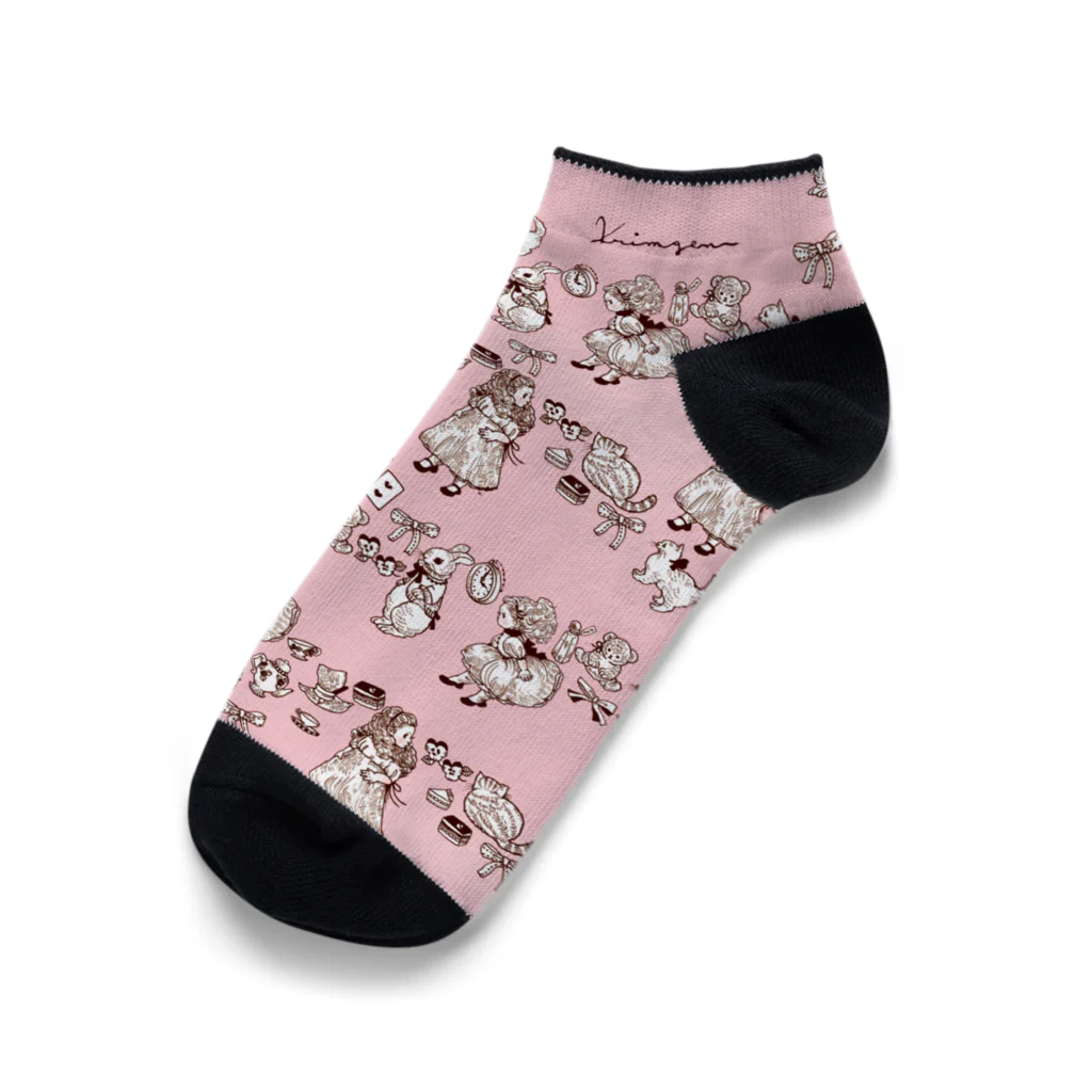 KrimgenのAlice (pink) Ankle Socks