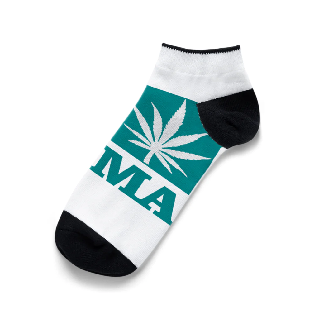 おもしろいTシャツ屋さんのTAIMA 大麻 大麻草 マリファナ cannabis marijuana  Ankle Socks