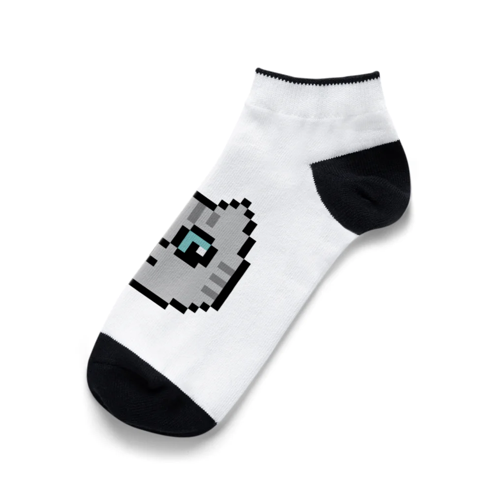 やきぱんのドット絵のねこ（サバトラ） Ankle Socks