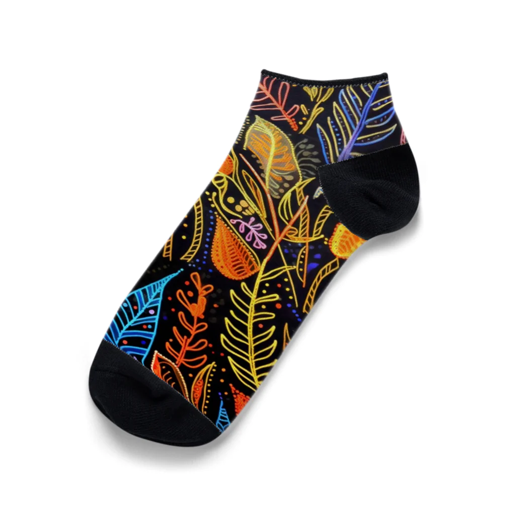 Erika_ArtistryのPsychede Calico #2 Ankle Socks