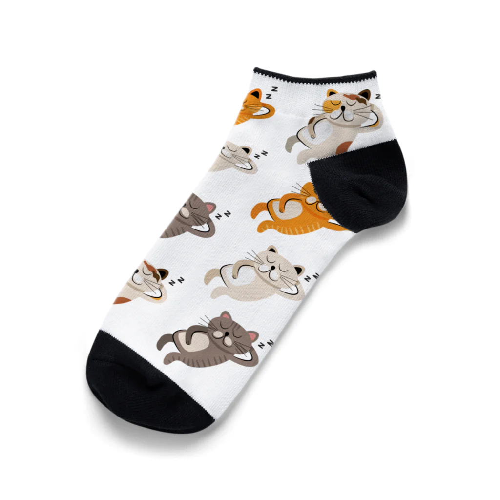 ＠meiliecat🐈original goodsのみんにゃでごろね Ankle Socks