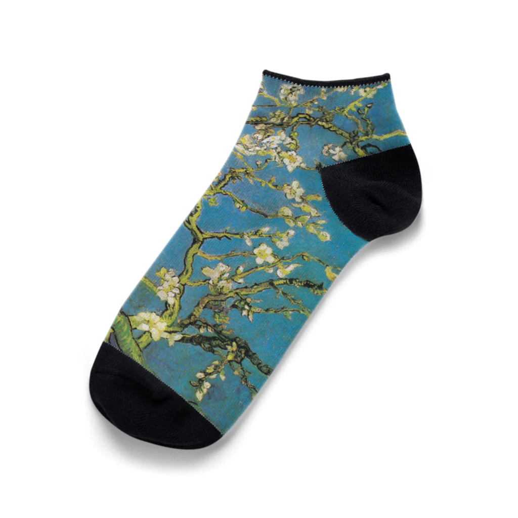 世界の名画館 SHOPのゴッホ「花咲くアーモンドの木の枝」 Ankle Socks