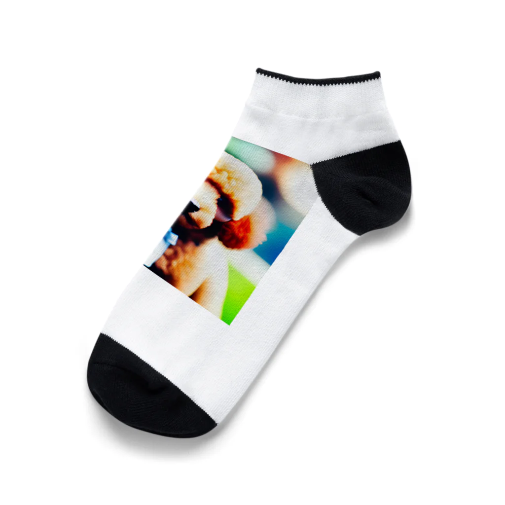 いこいの広場の可愛いトイプードル Ankle Socks