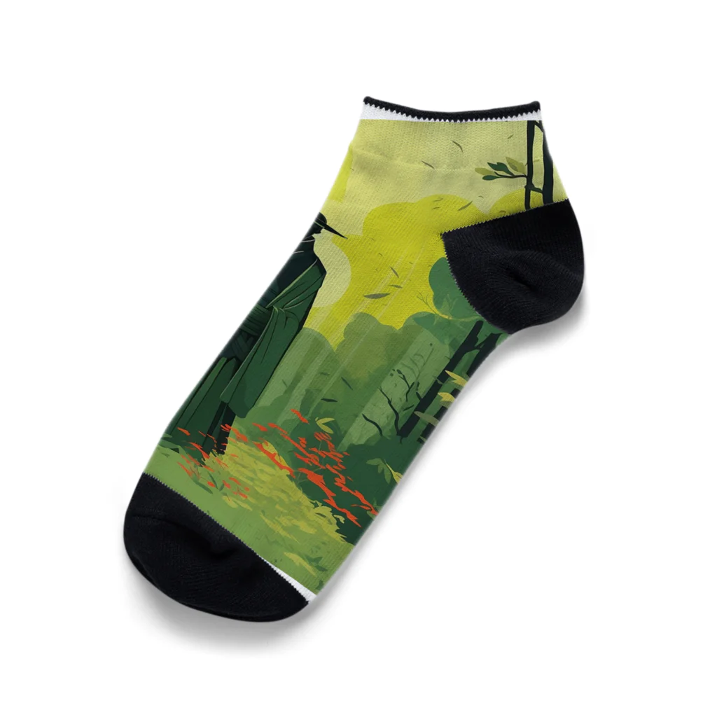 Carpe Diemのグリーンサムライ2 Ankle Socks