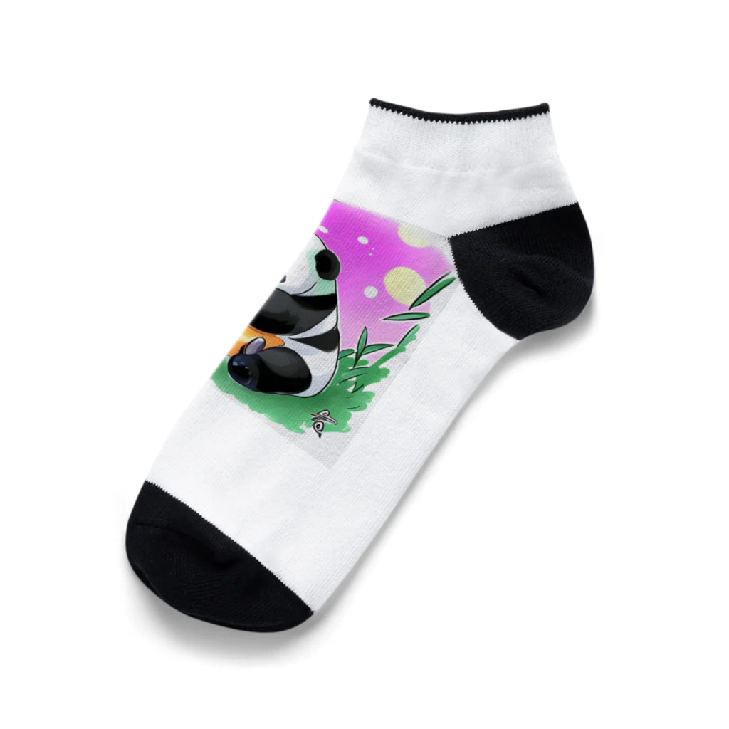 Magokoroの夏のパンダ Ankle Socks