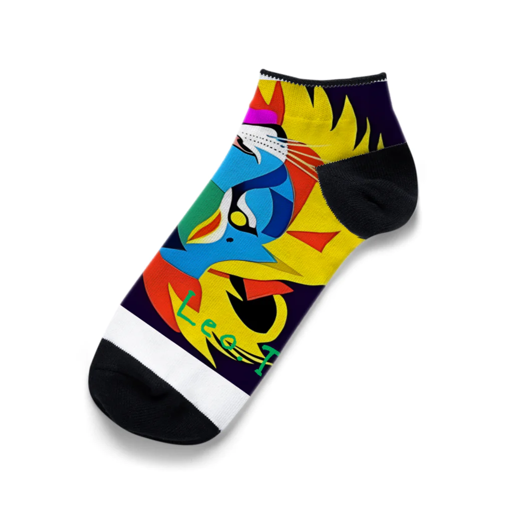 Leo.T Shopのライオンアート　Leo.T Ankle Socks