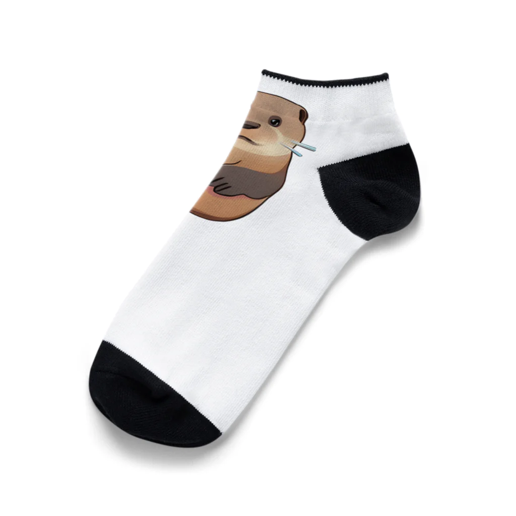 こじゃりデザイン事務所のつぶらなカワウソくん Ankle Socks