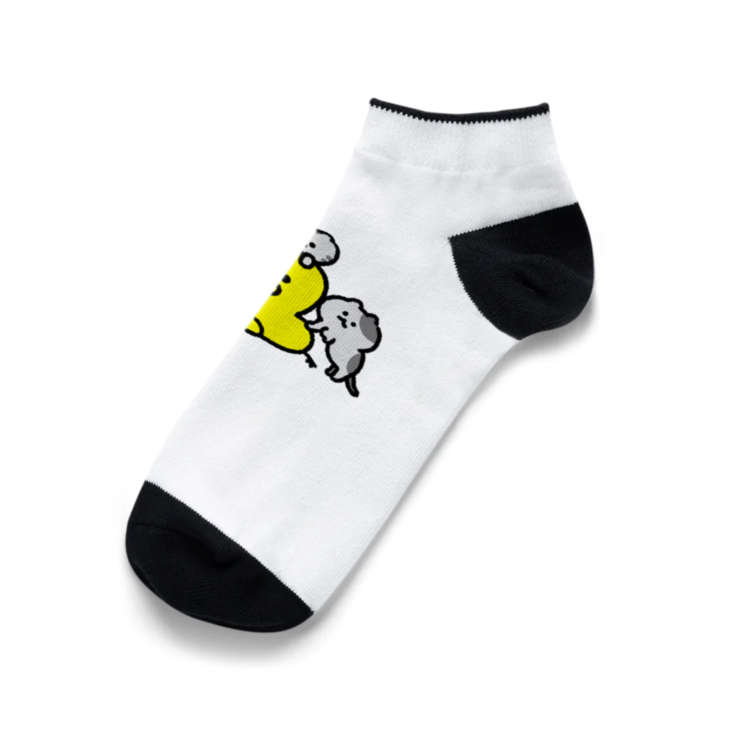 _zombieの猫とぴよたそ Ankle Socks