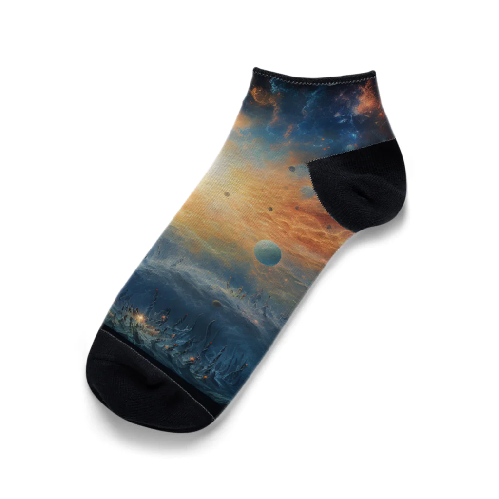 chisiki_houkoの知識の宝庫の宇宙 Ankle Socks