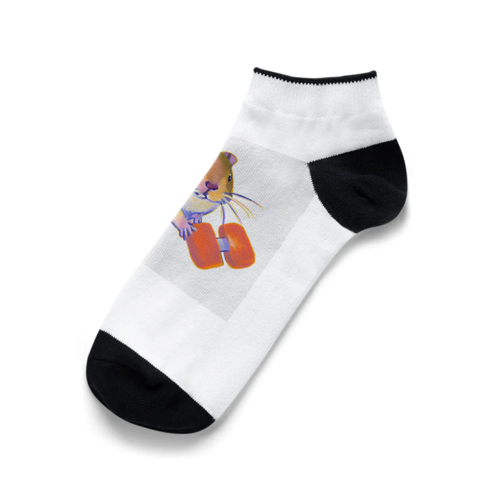 henohenomohejiadの筋トレしているハムスター Ankle Socks