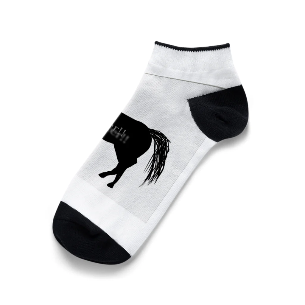 みんなのみすたーさんの silhouette horse Ankle Socks