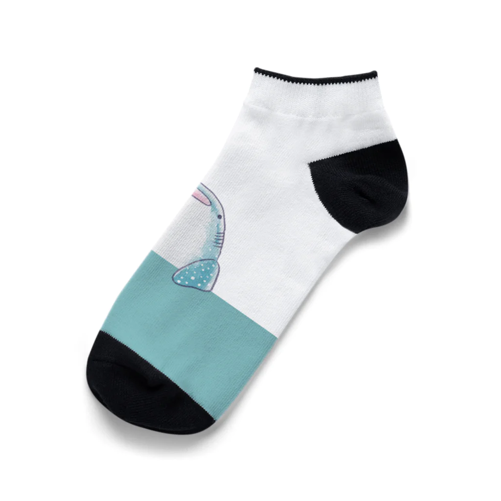 blancpoint。のきょむ顔じんべえちゃん/ソックス Ankle Socks