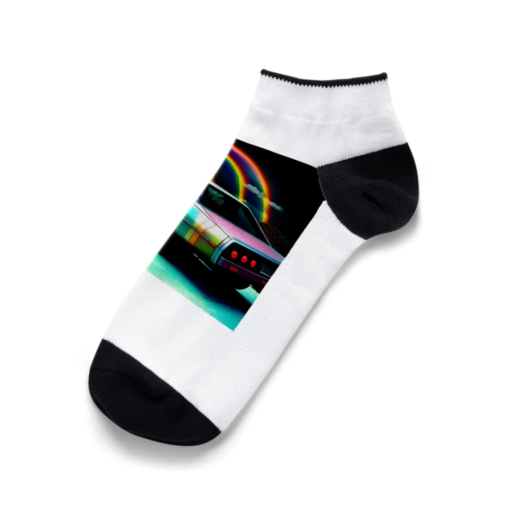 udominの虹色の車 Ankle Socks