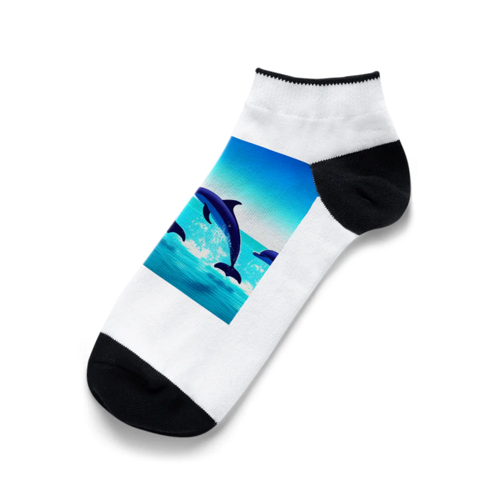 Warm houseの愉快なイルカたち Ankle Socks