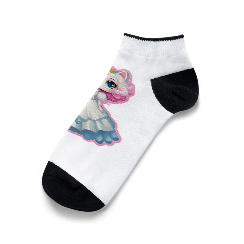 Sweet Stashの猫のプリンセス Ankle Socks