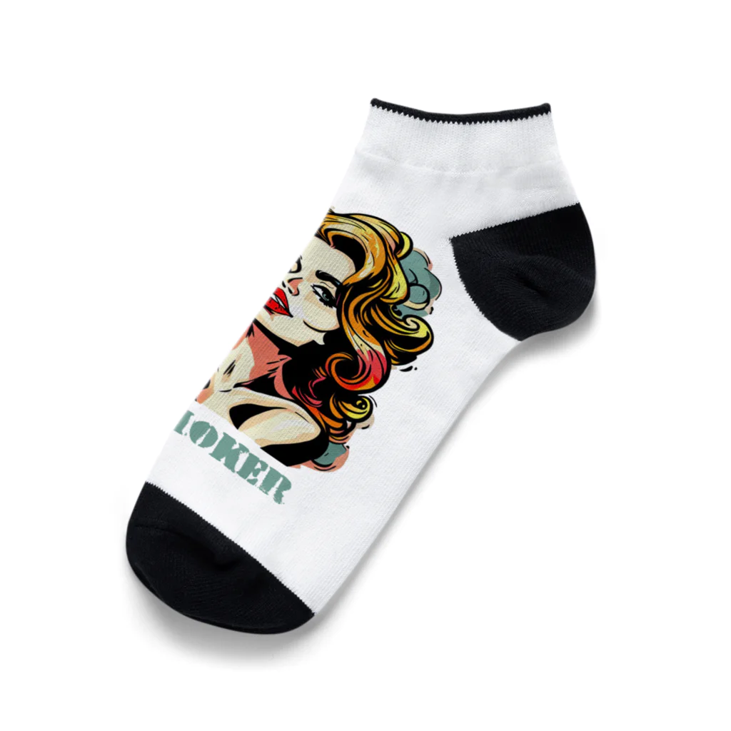 islandmoon13の煙草を吸う美女 Ankle Socks