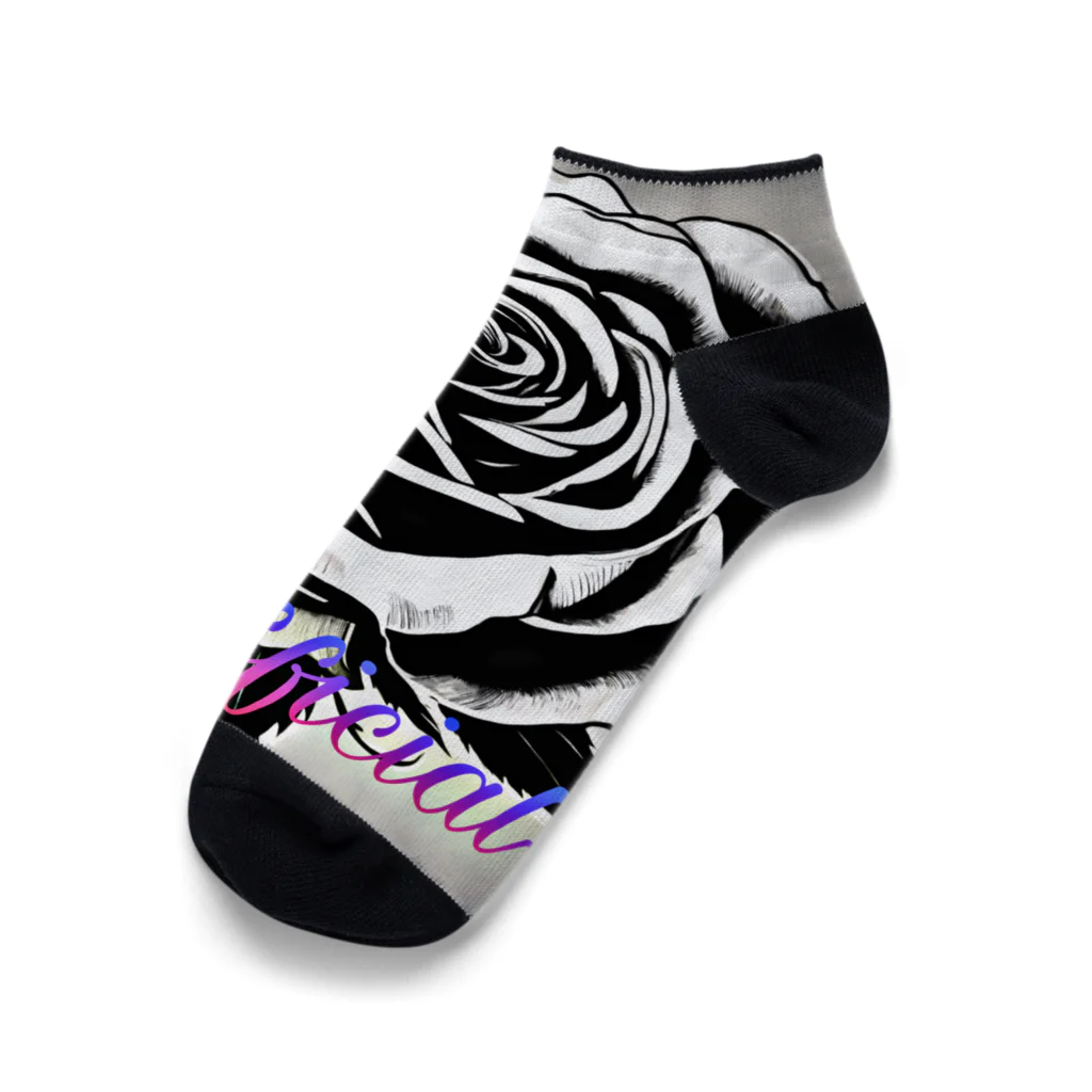 vieのBLACK_rose Ankle Socks