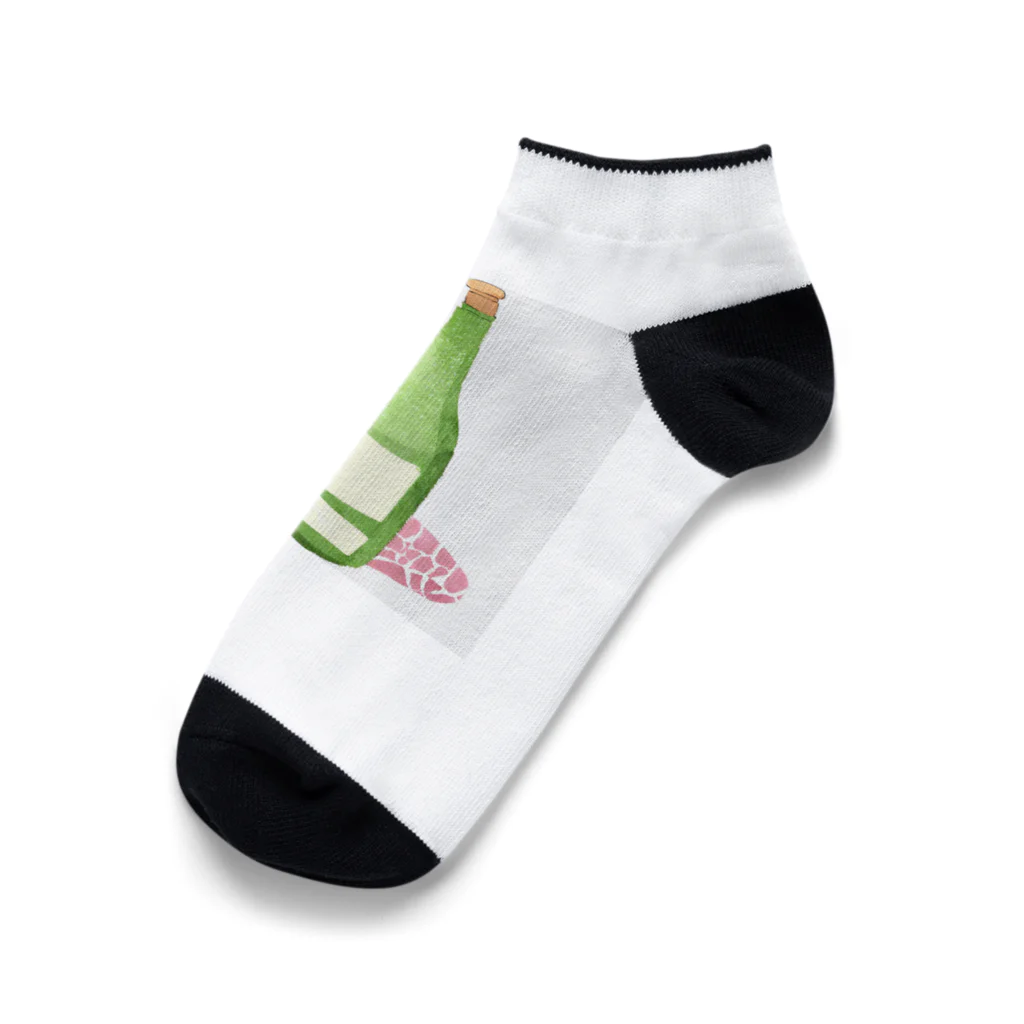 tonboのシンプルワインボトル Ankle Socks