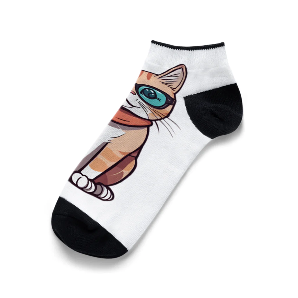Líng〜凌〜のメガネ猫∥ Ankle Socks