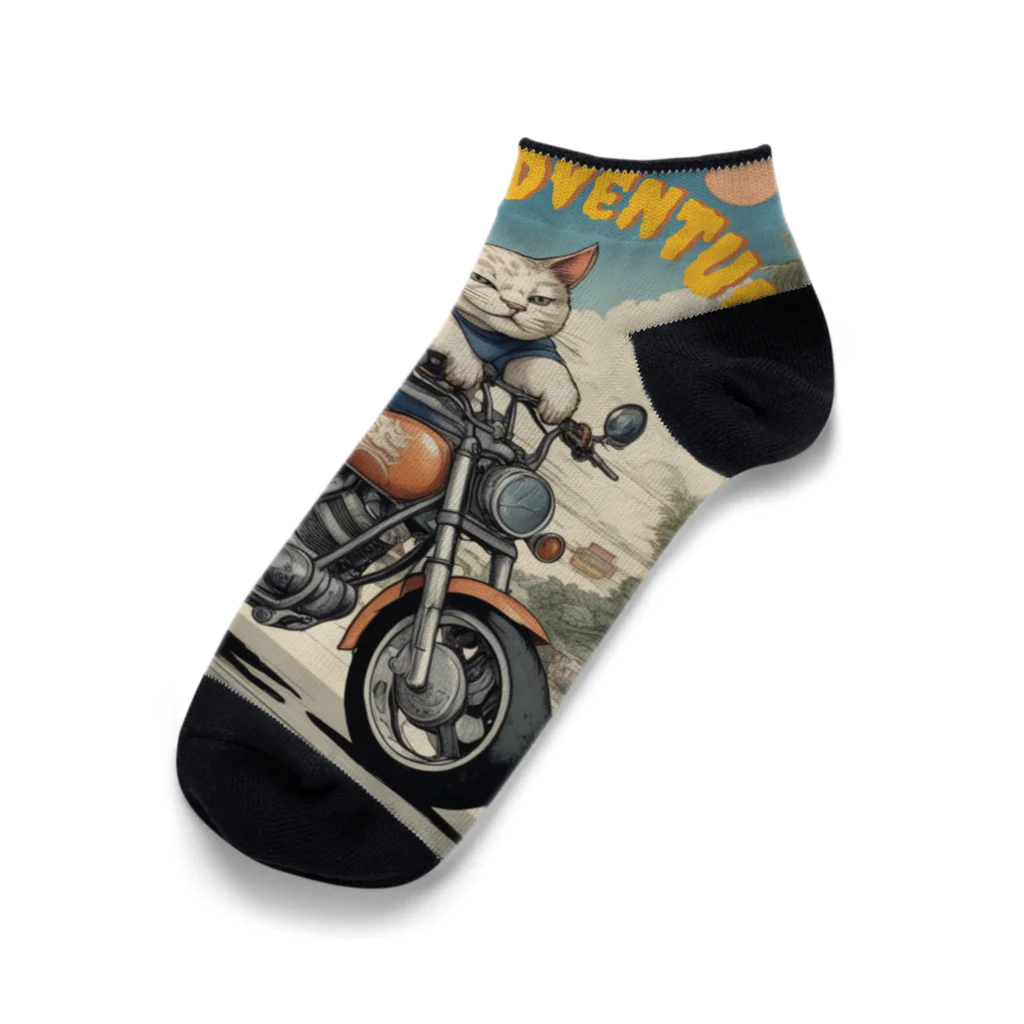 NECOSUIのキャットバイカー Ankle Socks