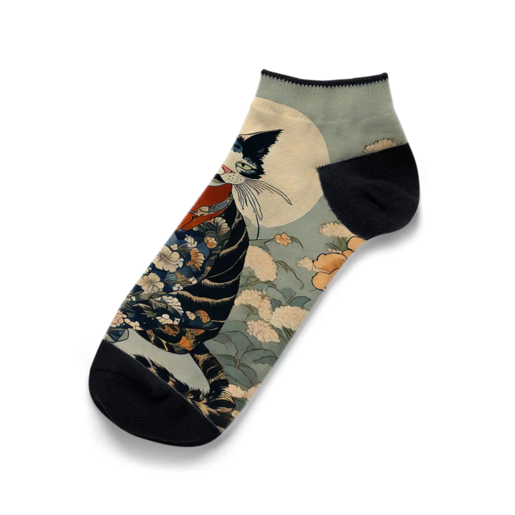 NECOSUIの花魅猫 Ankle Socks