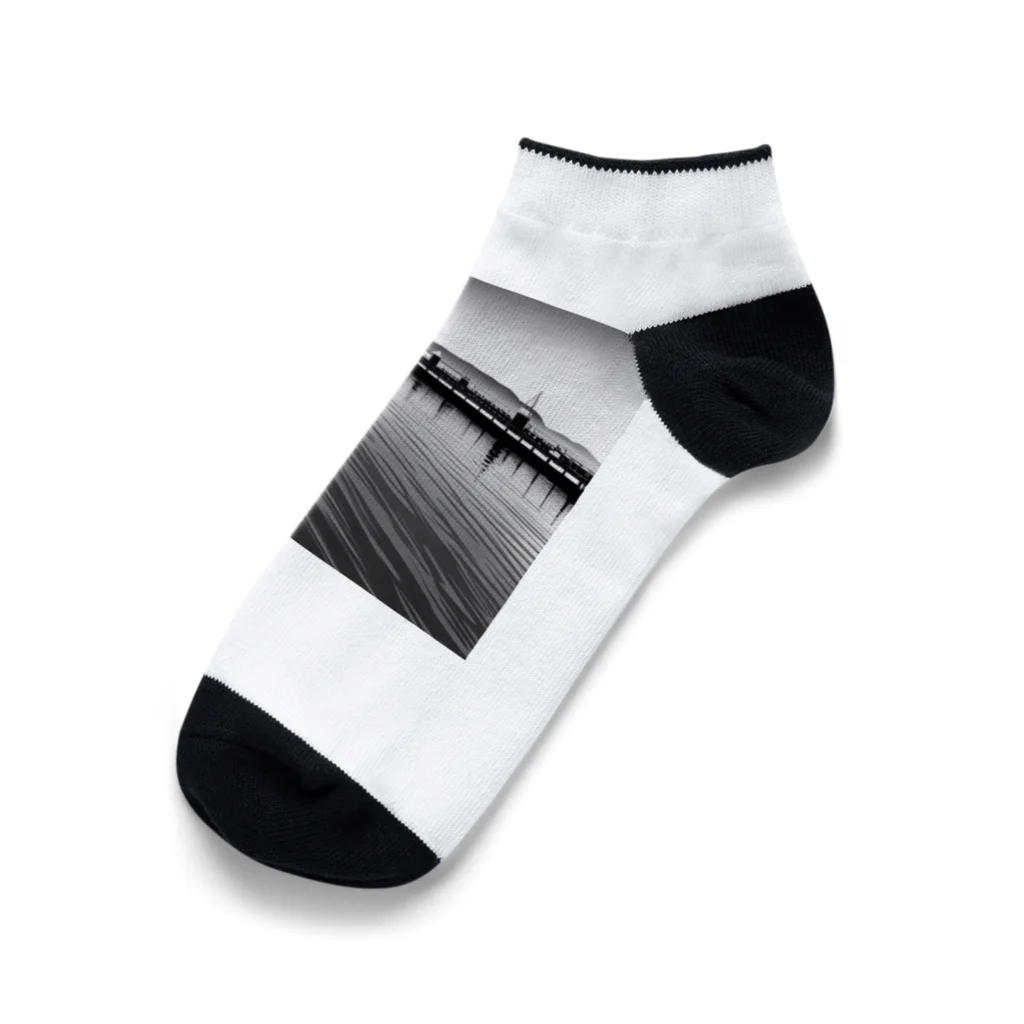 YoMiTの有名な観光スポットイメージ画像：チューリッヒ湖（スイス） Ankle Socks