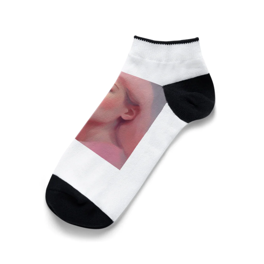 k-famのピンクのチーク美女 Ankle Socks