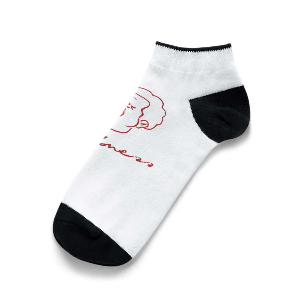 jan-kadoのタフネス　B　レッド Ankle Socks