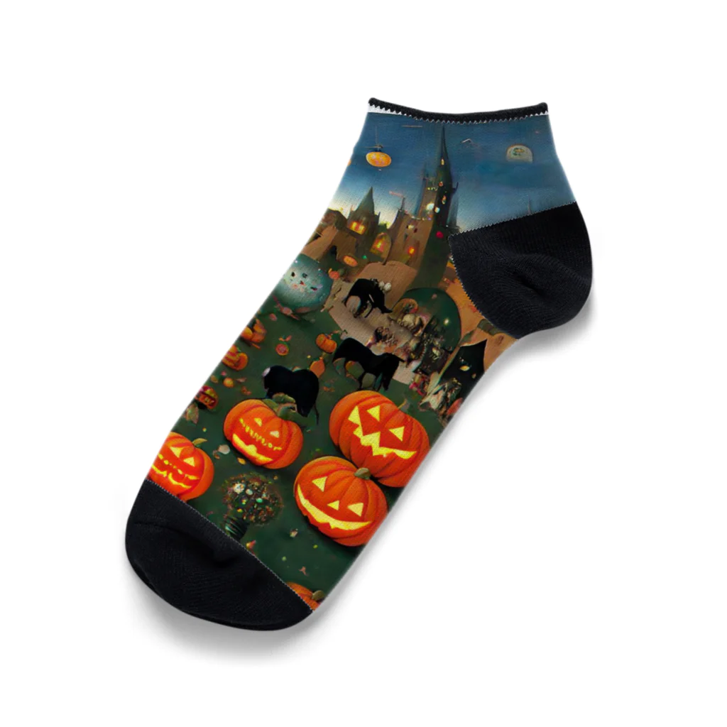 waffle2000のハロウィン風景 Ankle Socks