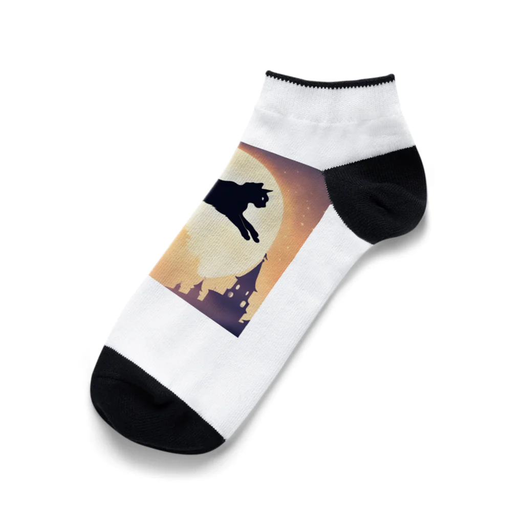 toto012の猫のシルエットグッズ Ankle Socks