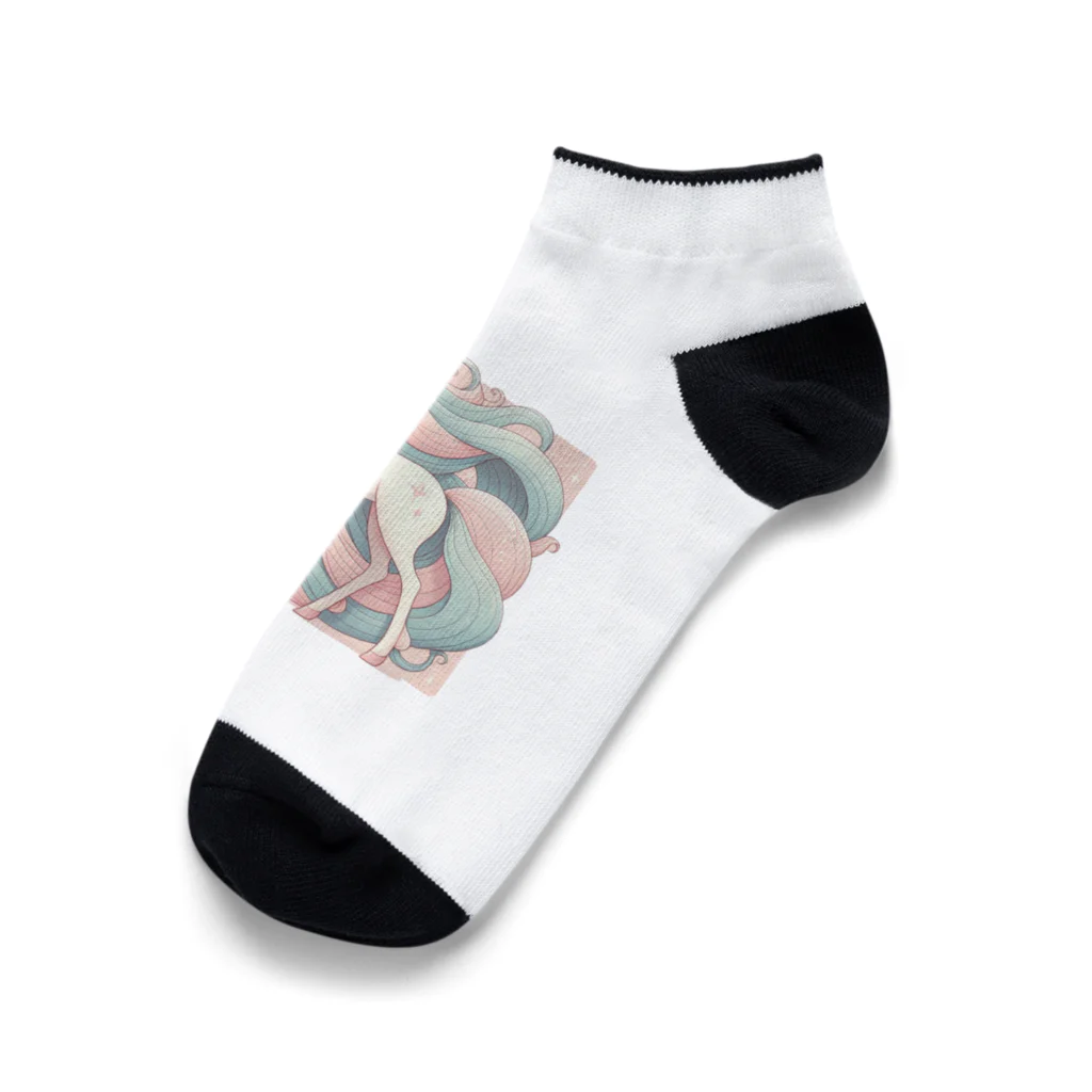 U8man〜ゆーはちまん〜のパステルカラーのユニコーン Ankle Socks