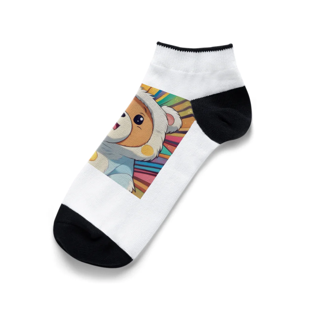 maloneyの被りものクマちゃん Ankle Socks