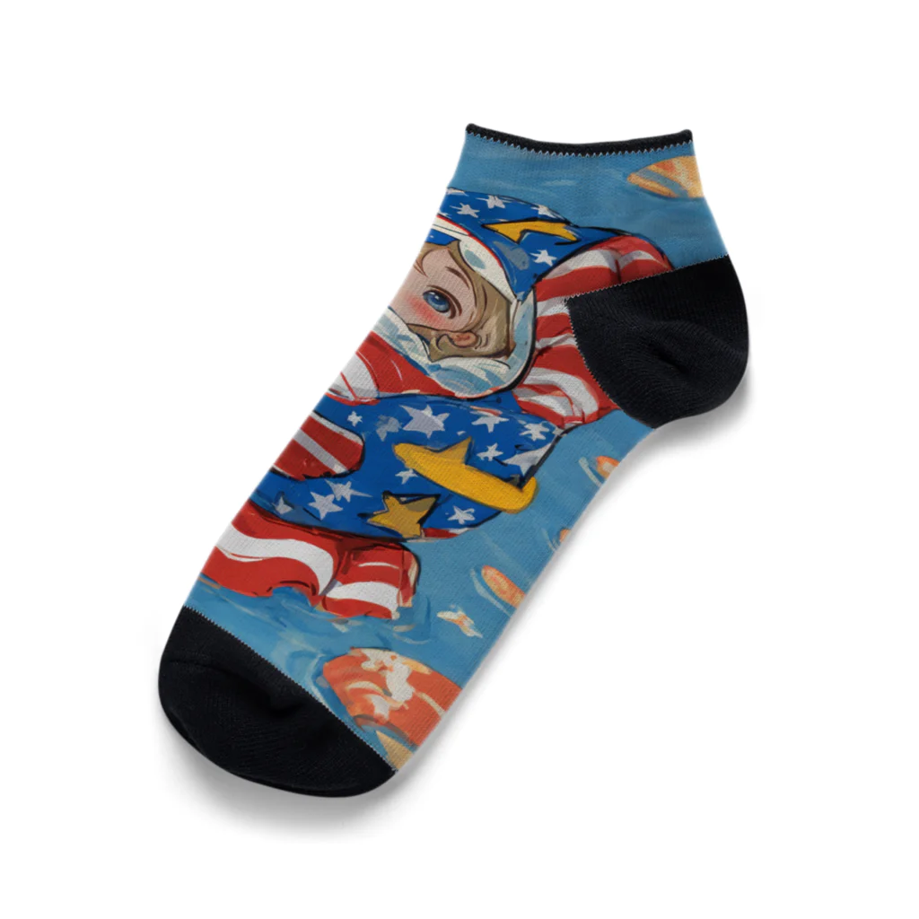 GereroのキャモンベイビーUSA Ankle Socks