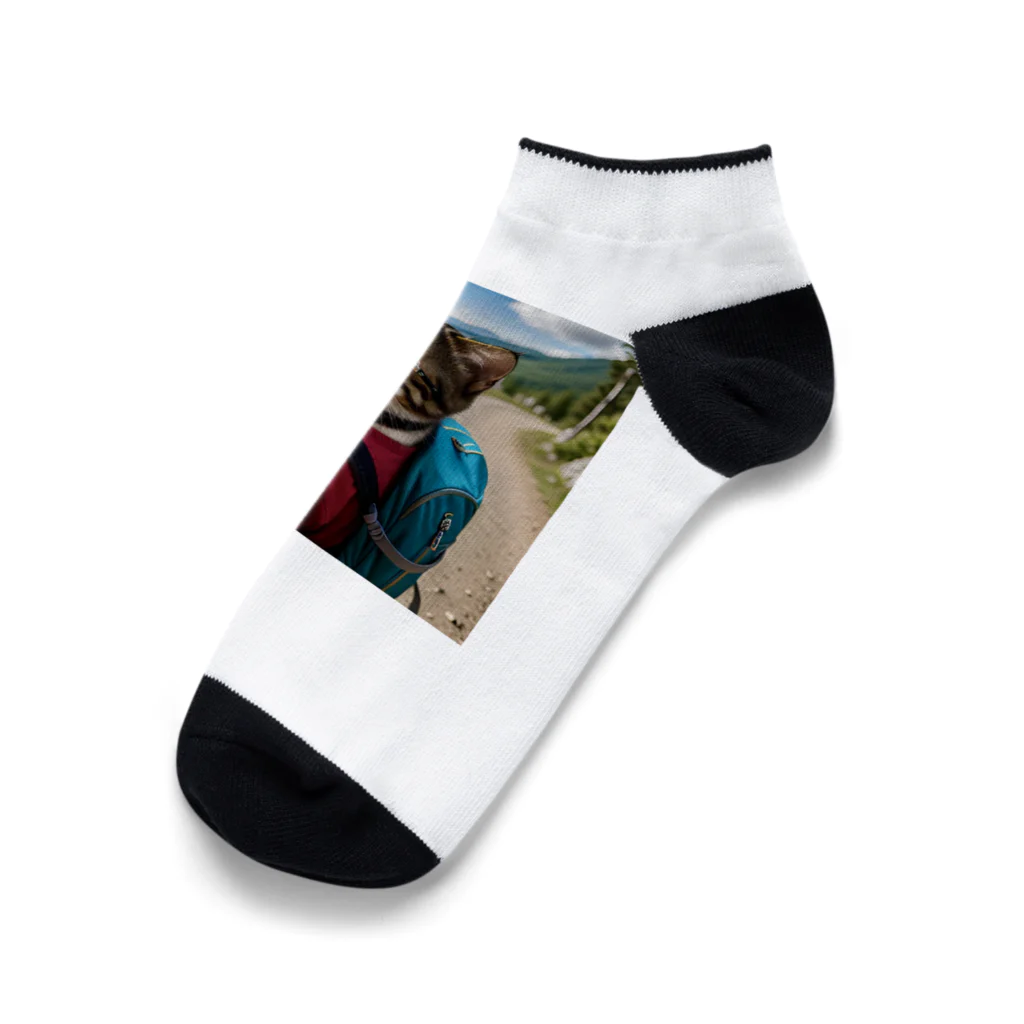 ミウ&ゆうの部屋の登山するワイルド系猫 Ankle Socks