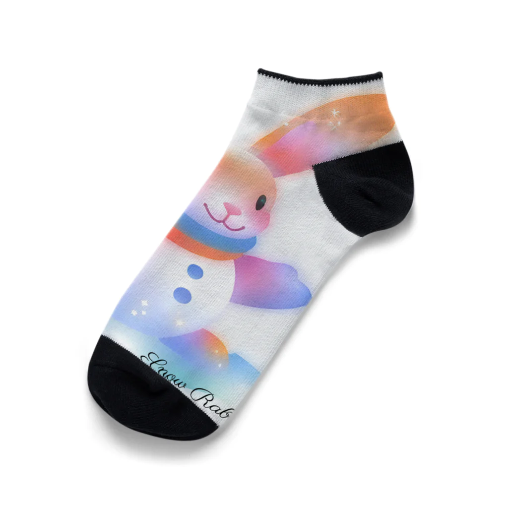 凜's グッズショップの雪うさぎちゃんグッズ Ankle Socks