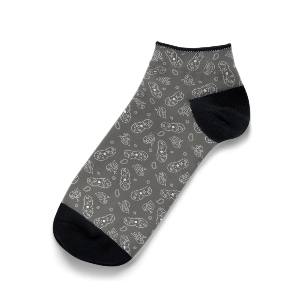B-catの微生物パターン灰_アイテムいろいろ Ankle Socks