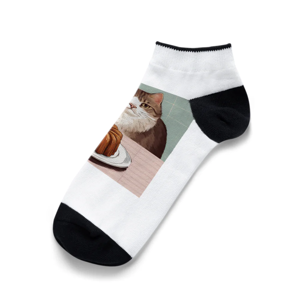 mirum_のカヌレ猫3 Ankle Socks