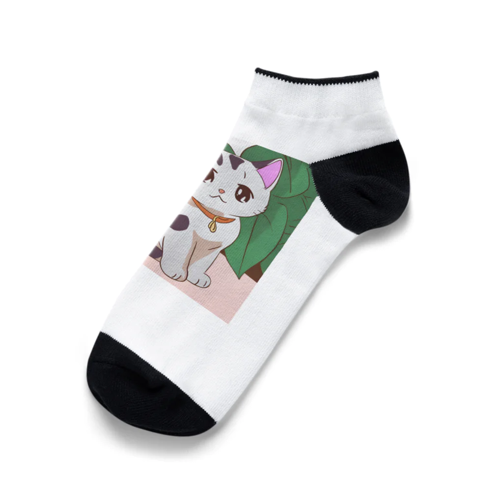 FortuneRiserのふわにゃんこ Ankle Socks