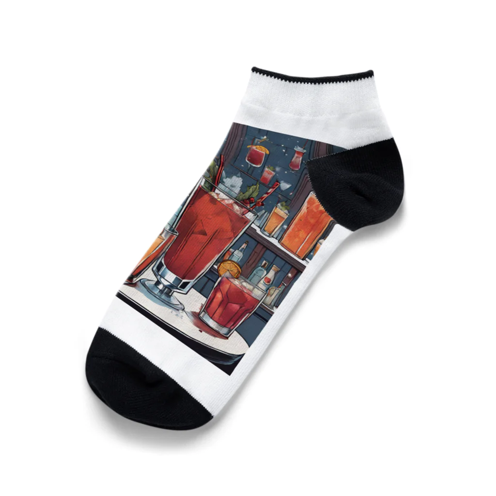 ReoReo-Artの冬のカクテルシリーズ Ankle Socks