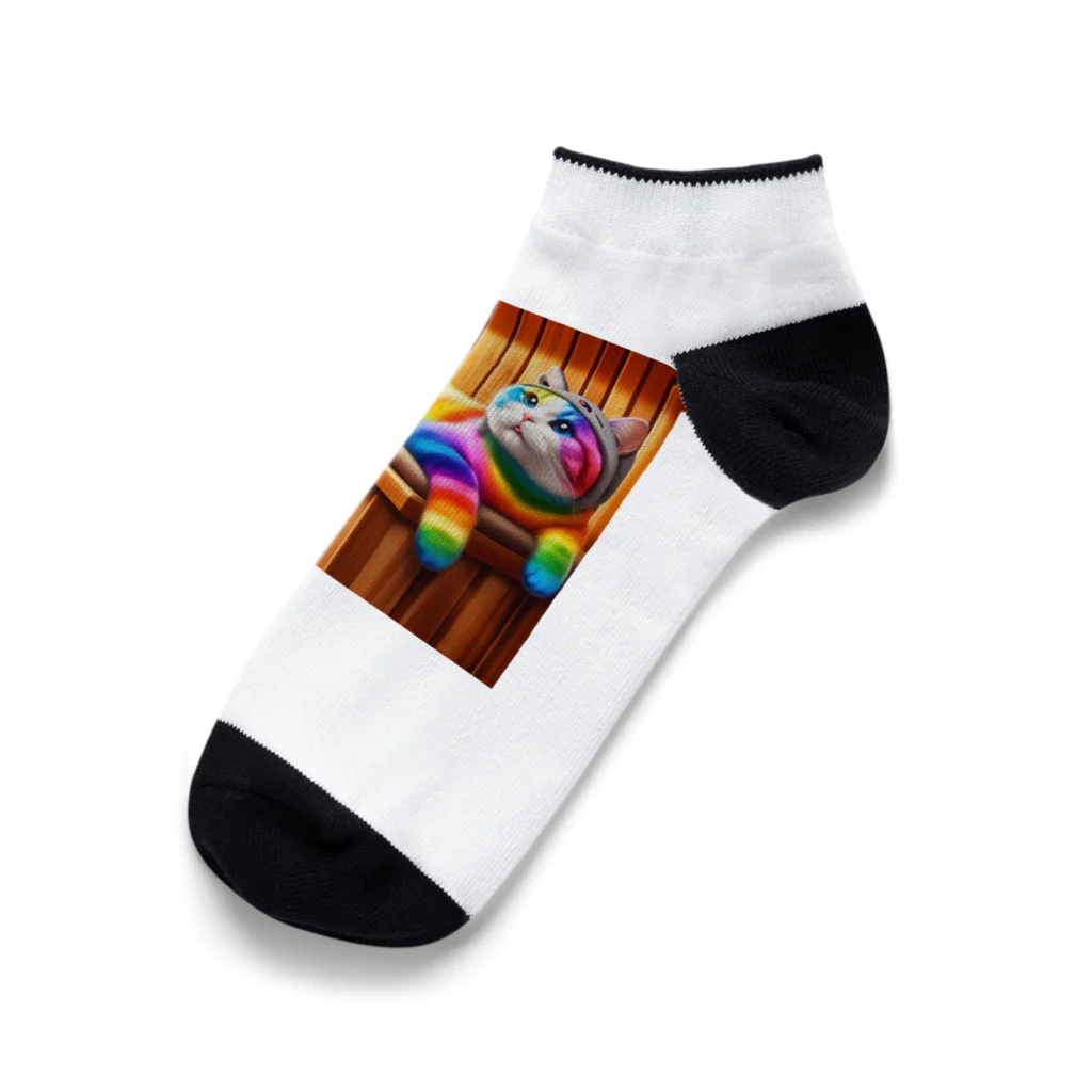 ニャーちゃんショップのサウナキャット Ankle Socks