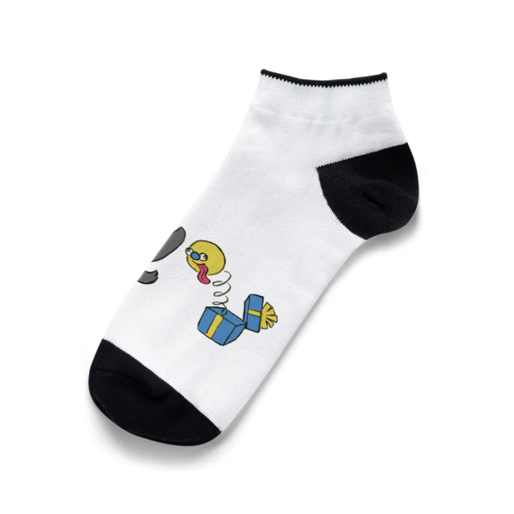フレブルとパググッズS’IRISERの鼻ペチャクリスマス　パグ　黒パグ Ankle Socks