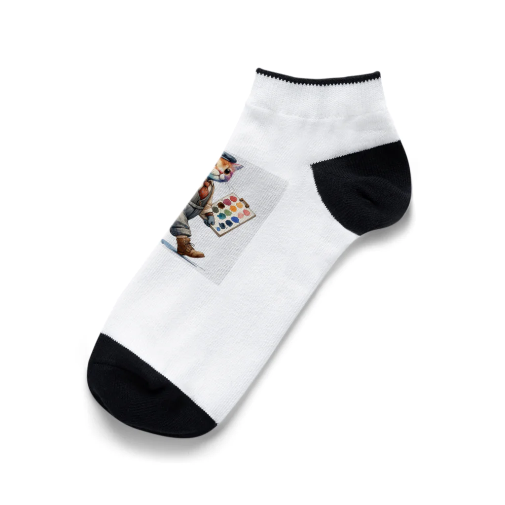 夢見る猫の箱庭のアズル Ankle Socks