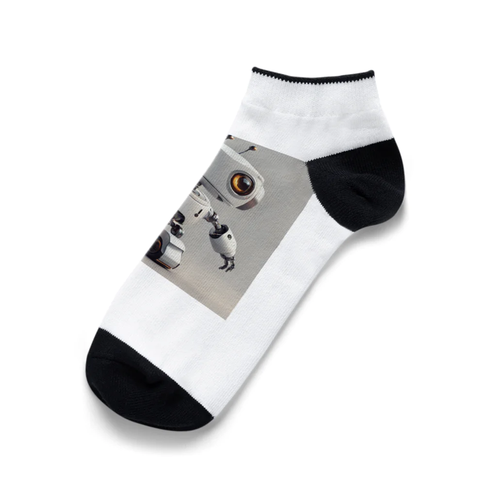 Yoshikoのクリエイトショップのスマロボくん Ankle Socks