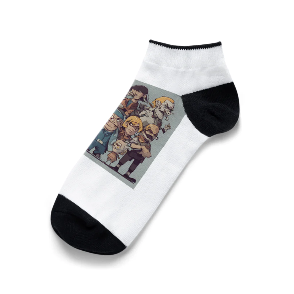 Ancoのグリッドダラー Ankle Socks