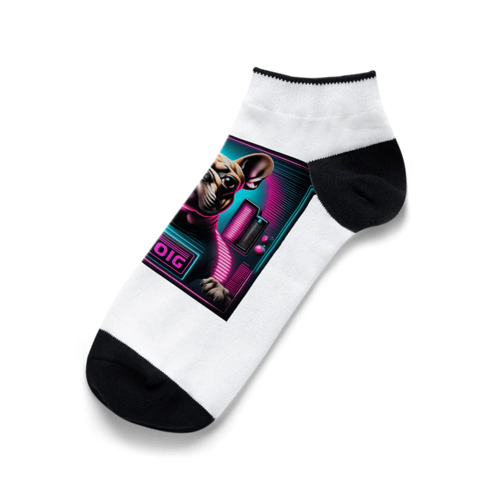 ChicCanvas Boutiqueの近未来的なフレンチブルドッグ Ankle Socks