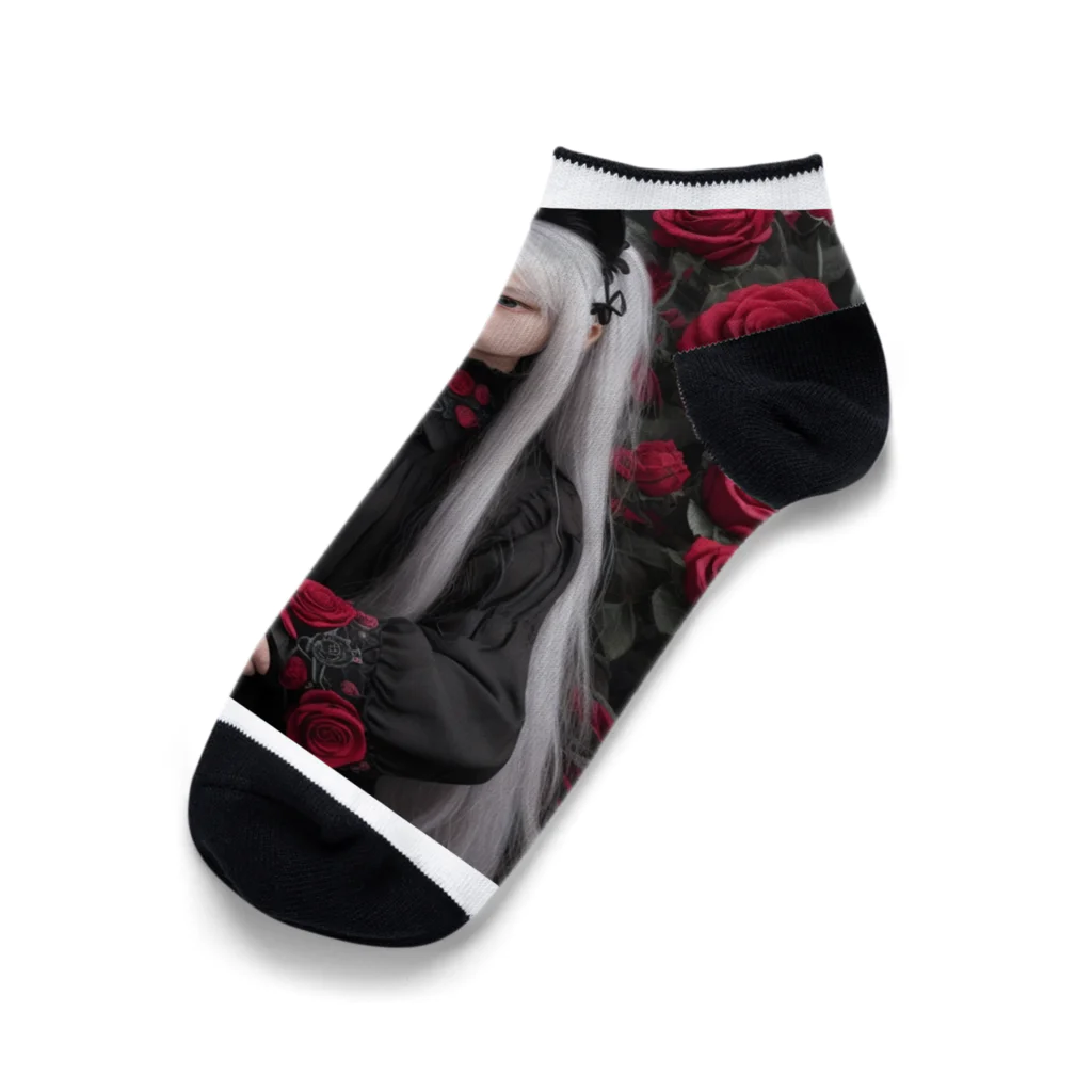 ZZRR12の「猛炎に舞う紅の猫耳守護者」 Ankle Socks