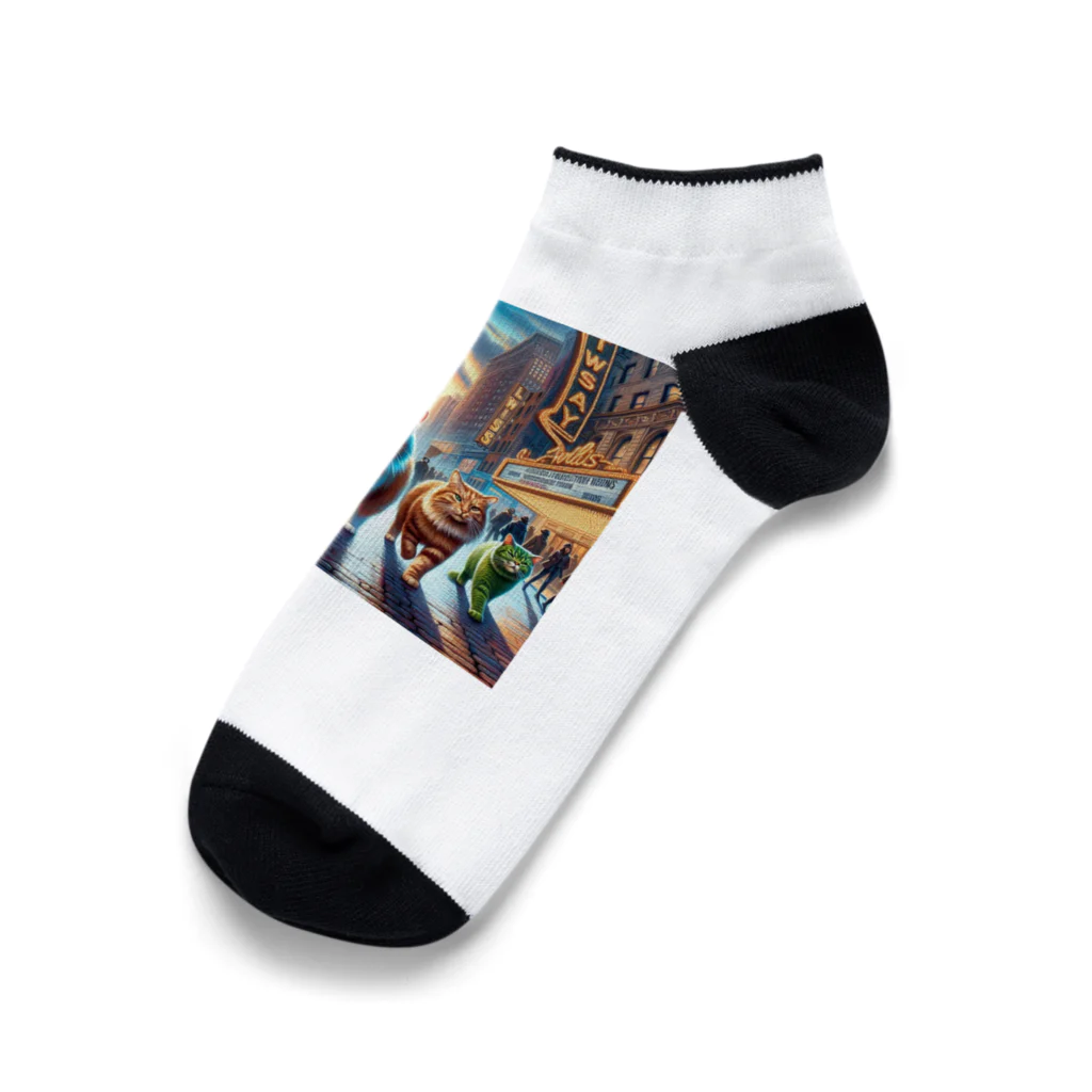 AI cats factoryのブロードウェイキャッツ Ankle Socks