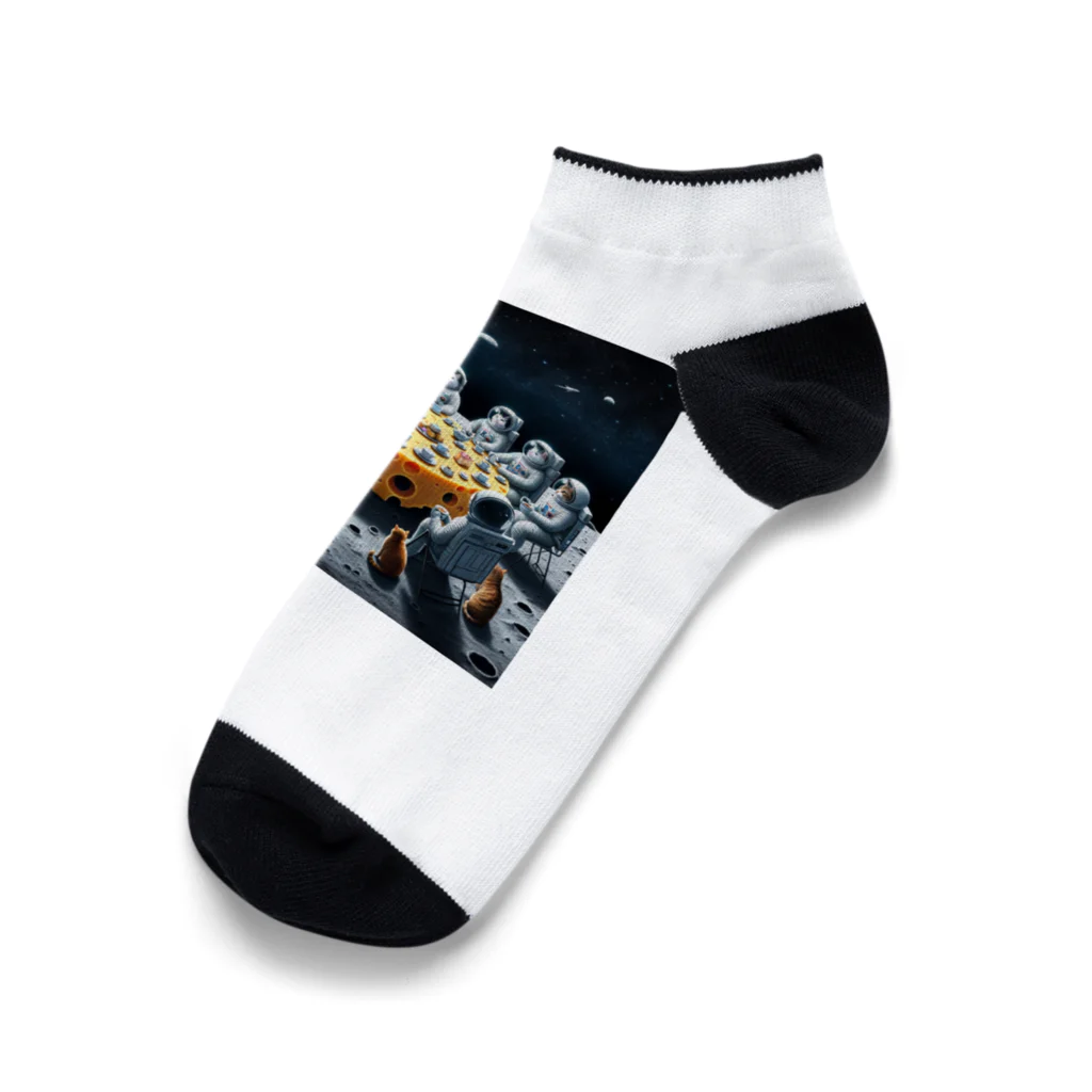 SALVADORSの月面猫会議 Ankle Socks